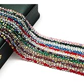 10 Strands Artificial Color Plating Faceted Beads Synthetic Colorful Crystal Beaded for Jewelry Making Necklace Decoration 4mm