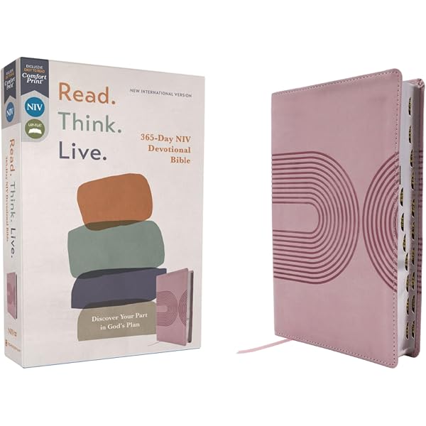 NIV, Read. Think. Live., Leathersoft, Pink, Comfort Print: 365-Day