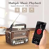 Gelielim Retro Radio AM FM Shortwave Bluetooth Speaker 5W Portable view 4