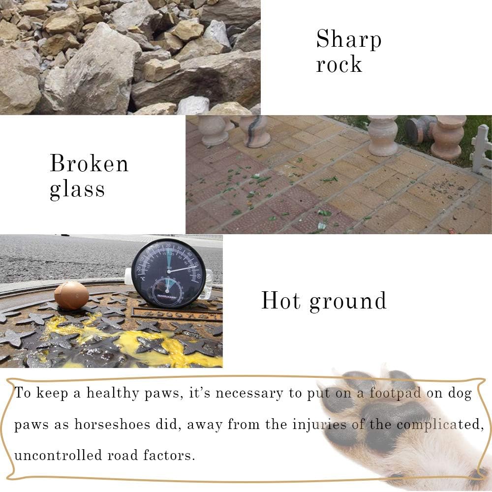 PAPIEEED 8 Pieces Dog Foot Pad Adhesive, Outing Puppy Paw Protector Pad, Walking Dog-shoe Avoid Wounded Scald for Outdoor Activity - Image 4