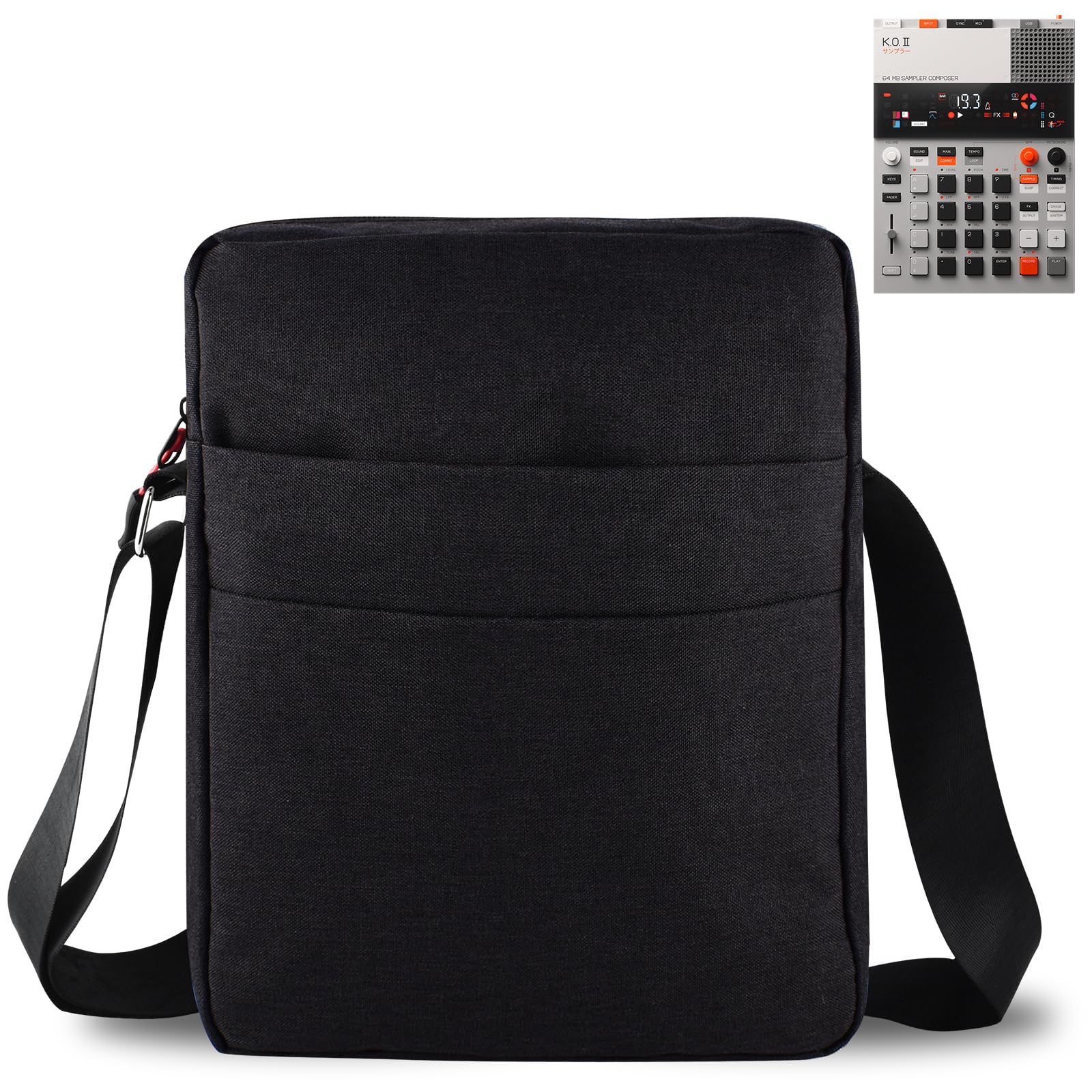 YCCOKJJ K.O. II Protective Bag EP-133, Synthesizer & Drum Machine Crossbody Soft Case, Protects from Scratches, Dust & Damage (Black)