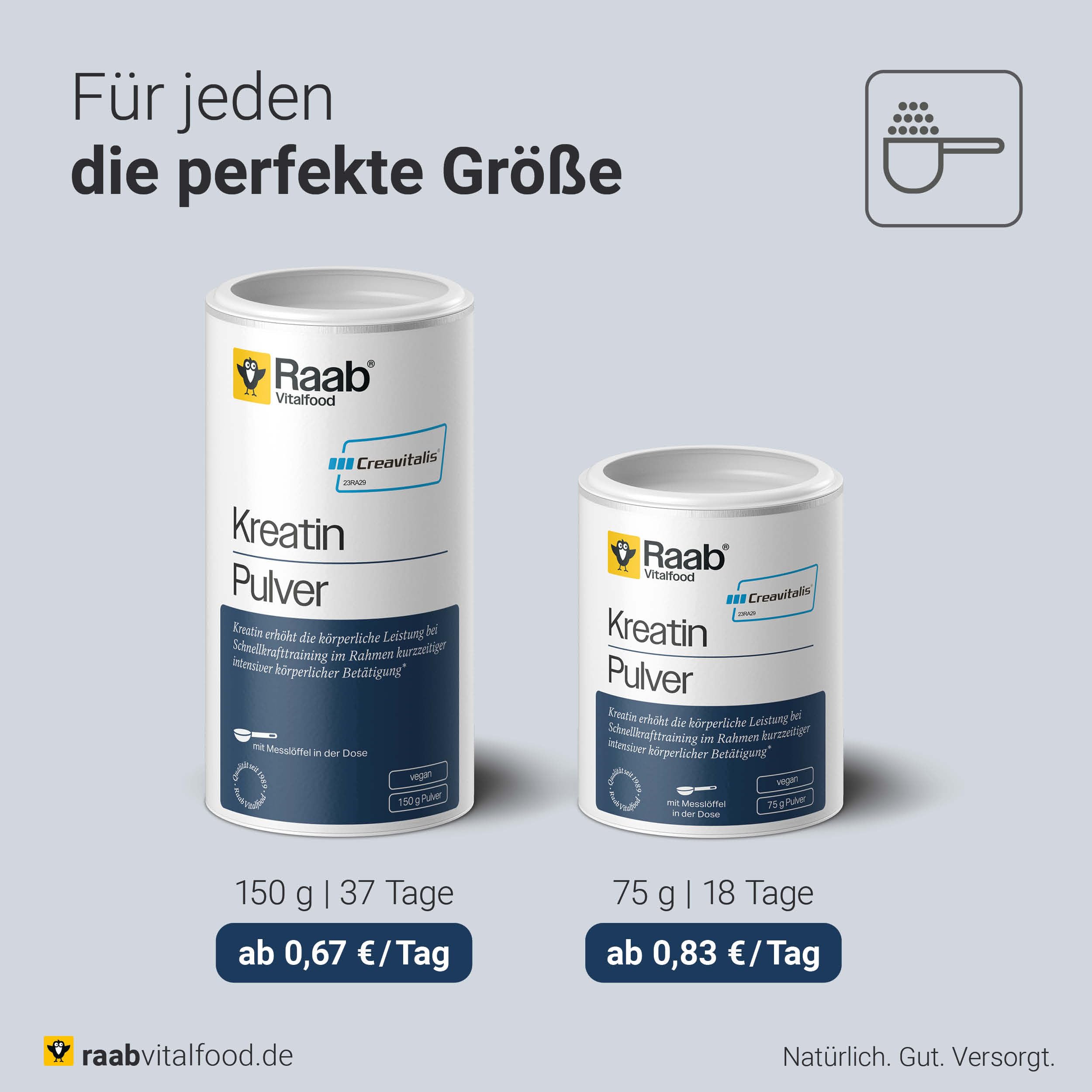 Raab® Kreatin Pulver Creavitalis® aus Deutschland (75 g) 4