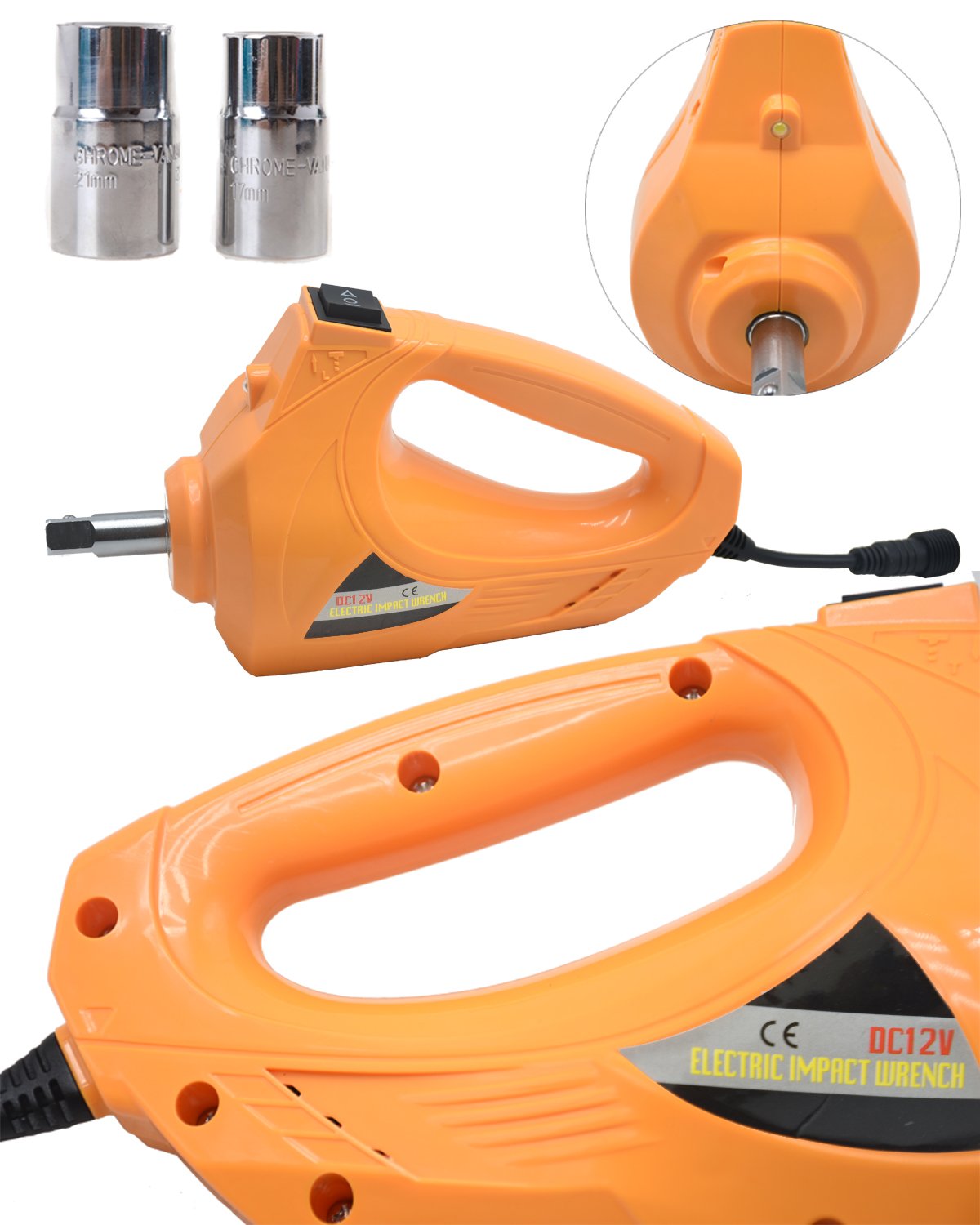 MarchInn 11Amp 340N.M 250 ft. lb 12Volt 1/2" Electric Impact Wrench