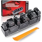 15883323 Driver Side Master Power Window Switch &amp; Panel | Compatible with Chevy GMC Models 2003-2007 Escalade Avalanche Silverado Suburban Tahoe Sierra Yukon Replace DWS-220
