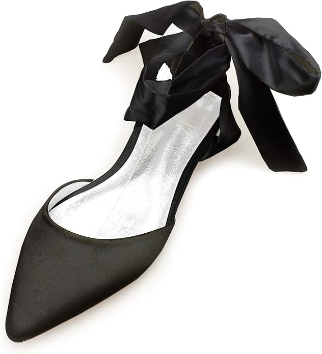 satin pointed flats