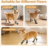 PICK FOR LIFE 2 Pairs Anti Slip Dog Socks with Grips Size M Brown view 9