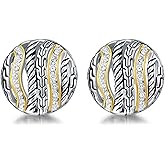 UNY JEWEL Jewelry Two Tone Foxtail Chains Mix Twisted Cable Wire Designer Inspired Women French Clip Earring Christmas Gifts