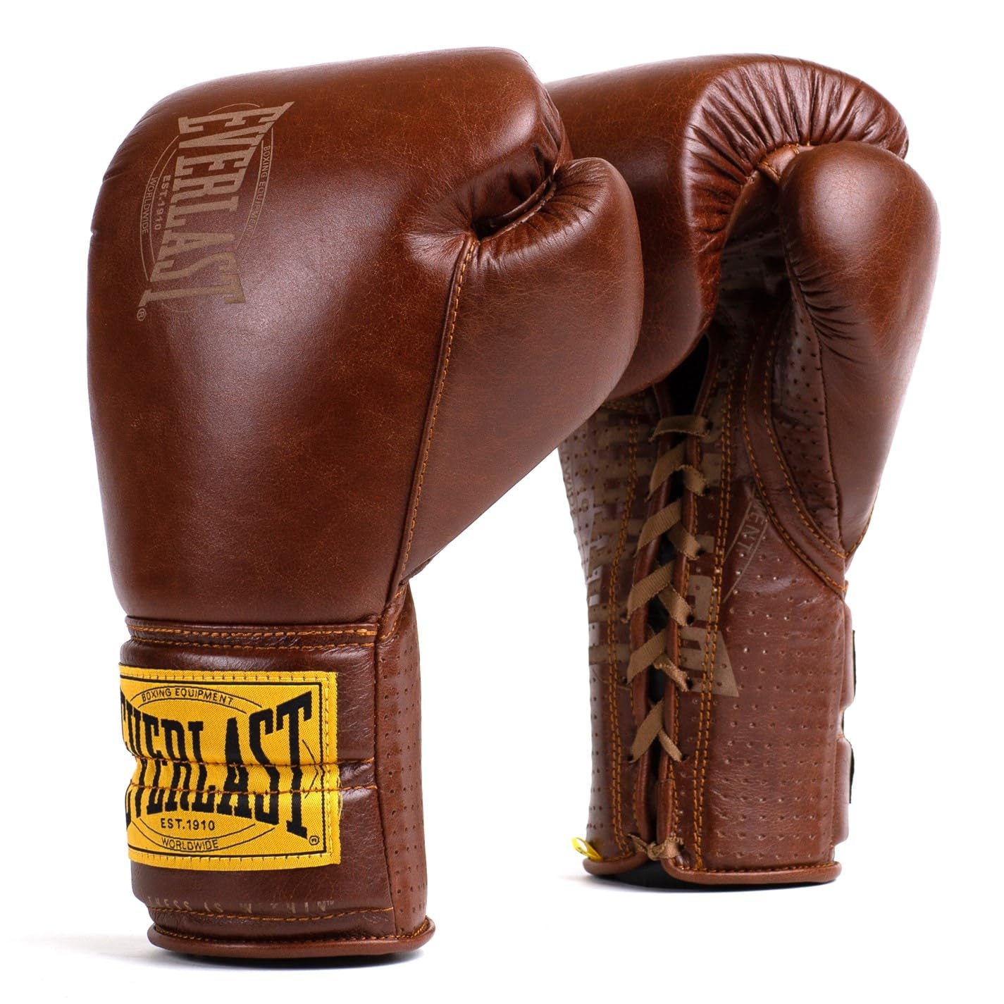 Everlast Sparring Gloves 1910 LACE Glove BROWN 12 OZ, 9941_169231