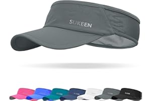 Sukeen Sports Sun Visor Men Women Lightweight Packable Cooling Stretchy Visor Hat for Running, Tennis, Golf