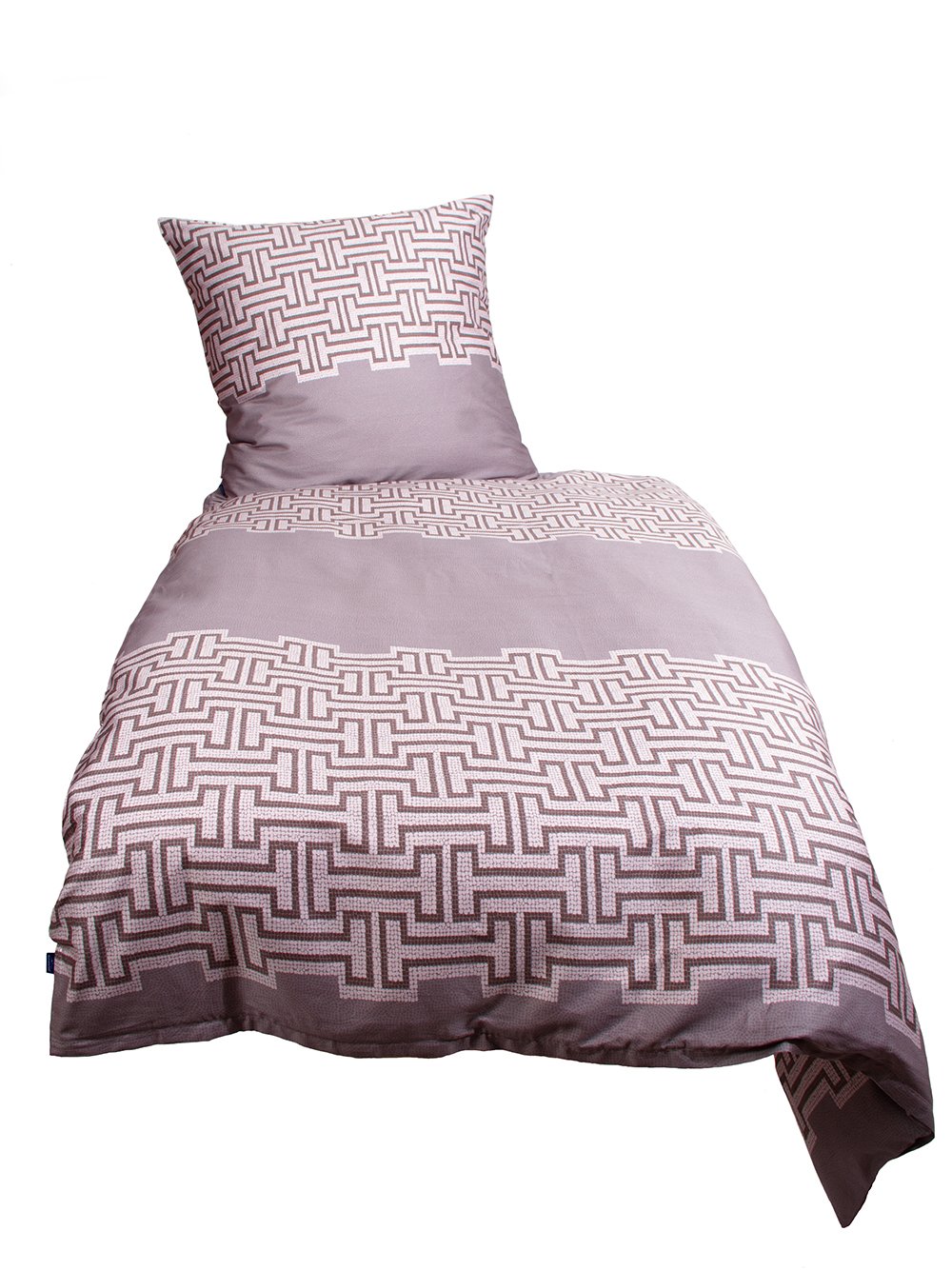 Star Tent 632164 Lanea Bed Linen Set Maco Satin 135 x 200 and 80 x 80 cm, Grey — image 1