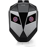 Crelander LED Knight Backpack, 19 Inch Waterproof Laptop Backpack LED Eyes Motorcycle Helmet Bag, Hard Shell Storage Daypack Unique Gift for Travling, Riding
