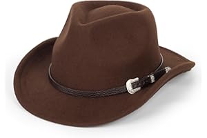 Cowboy Hat for Boys Girls Western Felt Fedora Hat for Kids 3-6 Years