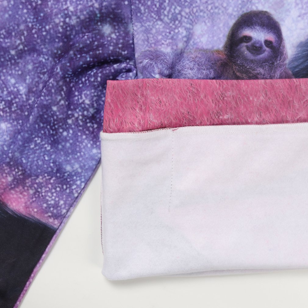 chicolife Causal Sudadera con Capucha, Sudadera con Capucha de la Pereza y del Caballo Impresa 3D Divertida del cordón Sudadera con Capucha de la Capilla y del Terciopelo S-4XL