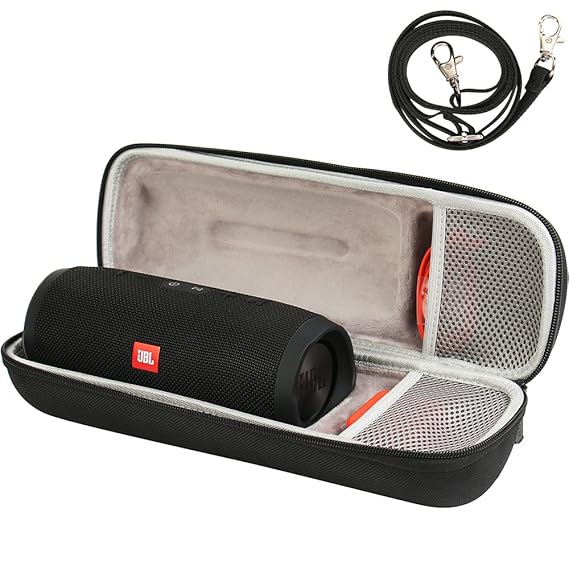 COMECASE Stabile Tasche für JBL Charge 3 Tragbarer Bluetooth-Lautsprecher mit Schulterriemen. Fächer für Zubehör vorhanden - 