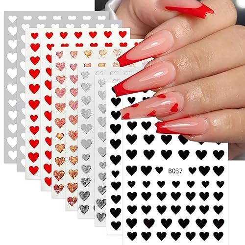 Elegant Heart Nail Art