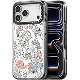 Bouvardia for iPhone 17 Pro Max Case, Cute Design for Women & Girls, Protective & Aesthetic, Floral Theme - Flowers in Bloom (Gray Bumper)