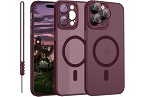 Phone Case for iPhone 15 Pro Max Case Compatible with MagSafe, YUANDMI Case for iPhone 15 Pro Max Magnetic Slim Thin Transluc