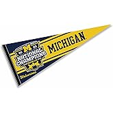 Michigan Team University Wolverines Football National Champions Pennant Banner Flag