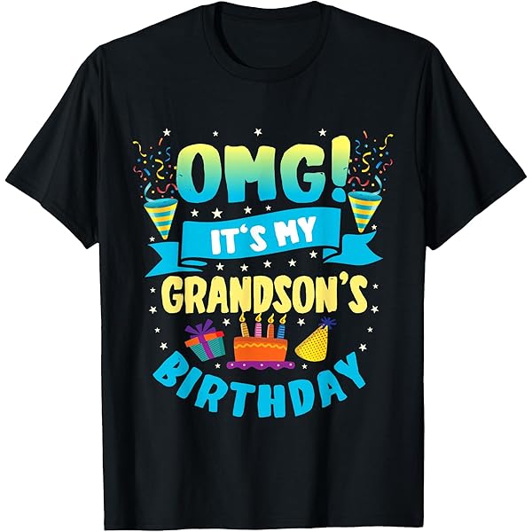 Amazon.com: OMG It's My Grandpa Birthday T-Shirt : Clothing, Shoes