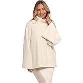 Petal & Pup Womens Bindy Cowlneck Knit Sweater - White