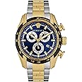 Versace V-Ray Collection Luxury Mens Watch Timepieces with a Two Tone Bracelet and Case Featuring a Blue Dial