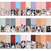 LZJPECES 30 Magnetic Bookmarks, Cute Dogs Cats Page Markers Magnetic, Puppy Pets Animals Magnetics Page Clips Mark for Students Teachers Home Office Study Reading Mark