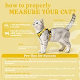 rabbitgoo Cat Harness and Lead Set Adjustable Escape Proof XS Yellow view 2
