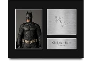 HWC Trading Christian Bale Batman Gifts USL Printed Signed Autograph Picture for Movie Memorabilia Fans - US Letter Size