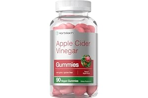 Horbäach Vegan Apple Cider Vinegar Gummies | 90 Count | ACV Supplement | Apple Flavor | Non-GMO, Gluten Free Gummies for Adul