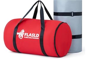 FLASLD Car Fire Blanket-20ft x 30ft, Large Fireproof Blanket Fire Extinguisher Blanket for Electric/Fuel Vehicle Accidents, Silicone Coated Fibergalss Cover, Heat Resistant Fire Suppression Blankets