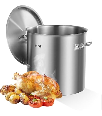 Olla Industrial De Acero Inoxidable 50L Y 70L - Para Cocinas Grandes, Catering Y Eventos