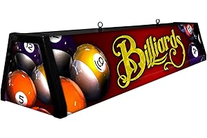 BOURBON STREET LIGHT WORKS 44" Acrylic Pool Table Light, RED Billiards
