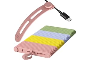 40Pcs Nearockle Reusable Cable Ties, Adjustable Silicone Cord Organizer Small Zip Ties for Charging Cords Earphone Computer W