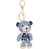 Crystal Rhinestone Bear Keychain for Women Men - Cute Bling Alloy Pendant Keychains Backpack Decoration Jewelry Accessories 120 Characters