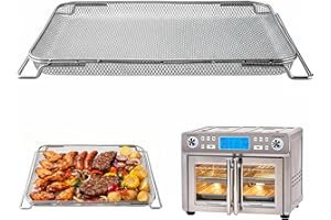 MYMEGAN Air Fryer Basket for Oven, Air Fryer Accessories Replacement for Emeril Lagasse Dual Zone 360 Air Fryer Oven, 25QT Air Fryer Rack, Non-Stick Tray&Parts, Dishwasher Safe
