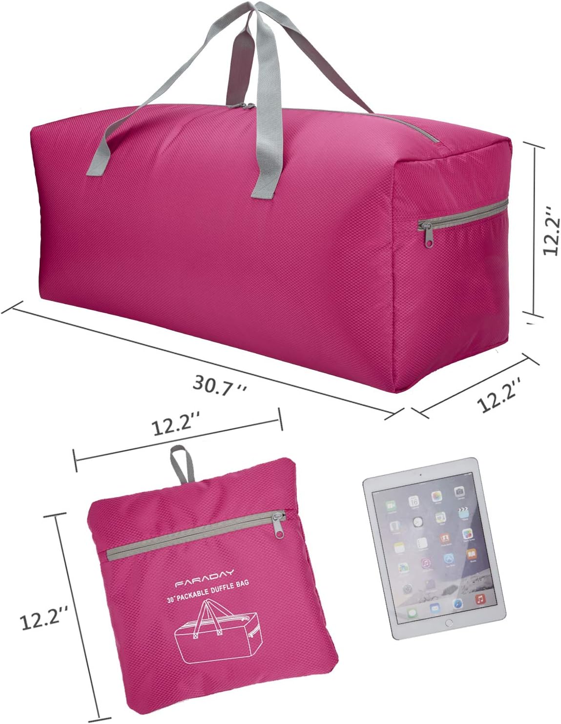  | Foldable Duffel Bag 30" / 75L Lightweight with Water Resistant for Travel | Travel Duffels