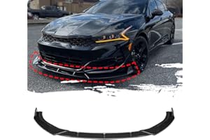 HHENGYISOUL Front Bumper Lip Fit for Kia K5 GT-Line 2020-2025,3 PCS Front Bumper Lip Body Kit Spoiler Compatible with 2020-2025 Kia K5 GT Line Front Splitter, Carbon