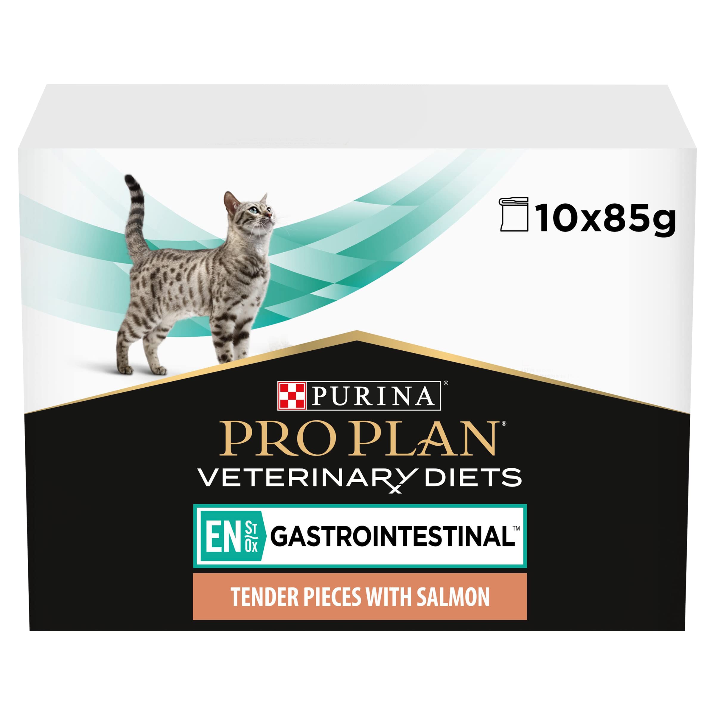 PRO PLAN VETERINARY DIETS EN Gastrointestinal Wet Cat Food Salmon 10 pack of 85g