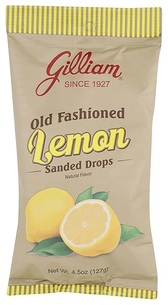 GILLIAM OLD FASHIONED LEMON FLAVORED SANDED DROPS (4.5 OZ. BAG) (LEMON 4.5 OUNCE)