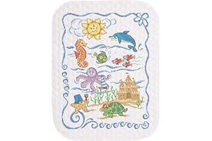Herrschners Baby Under The Sea Value Baby Quilt Stamped Cross-Stitch