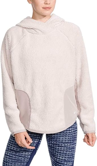 Amazon.com : Nike Women's Sherpa Therma Fleece Training Hoodie (Desert Sand, X-Small) : Clothing