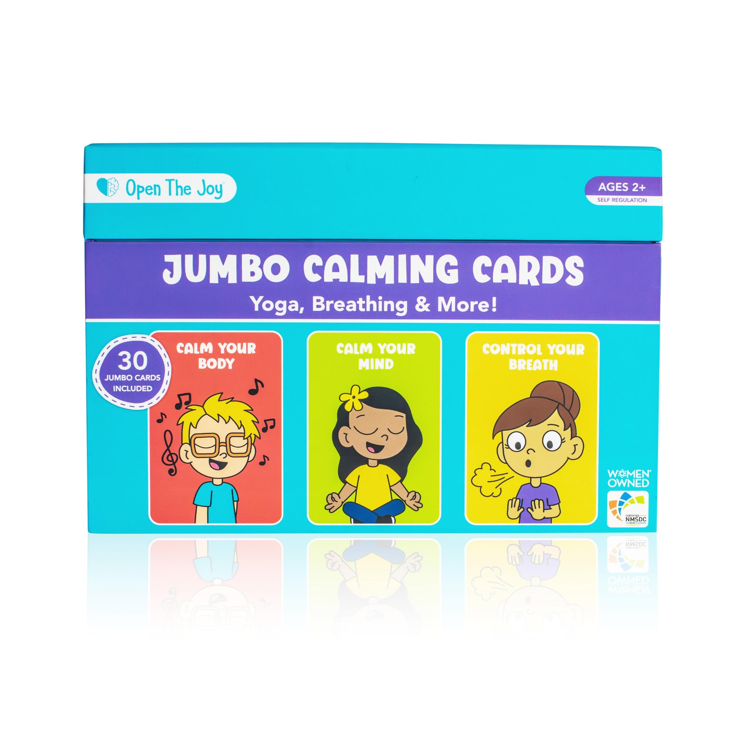 Photo 1 of Open The Joy Jumbo Calming Cards – Mindfulness Activity Cards for Kids | Coping Skills, Stress Relief & Anxiety Tools | Social Emotional Learning (SEL) for Children Ages 3+