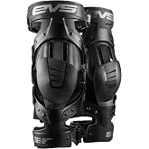 EVS Axis Sport Knee Brace Pair, Aluminum Frame, Lightweight, Black, L | Knee Brace with Bilateral Aluminum Hinges, Impact Knee Cups, Adjustable Fit, Lightweight Rider Support