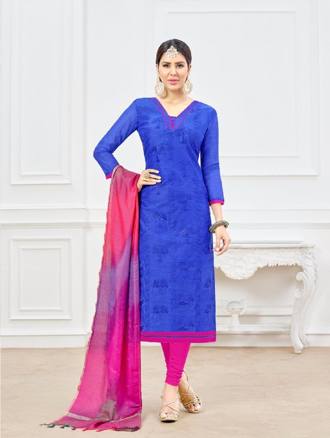 ds fabrics women's cotton dress material