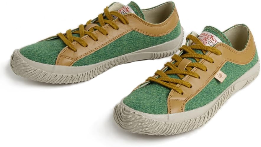 スピングルムーブ メンズ Spm 130 Green グリーン Yellow イエロー Harris Tweed ハリスツ スニーカー Amazon