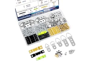 maierke 353PCS Picture Hanging Kit,Picture Hangers Heavy Duty Picture Hanging Hooks with Screws,Picture Frame Hooks Heavy Duty Picture Framing Supplies Kit for Picture Hanging(7 Types)