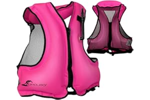 OMOUBOI Floatage Jackets Inflatable Snorkel Vest Adult Swimming Jacket for Diving Surfing Swimming Outdoor Water Sports Suitable for 90-220lbs