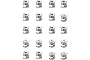 YAAYII Cam Locks for Furniture 20 PCs, 15 x 9.5 mm Furniture Cam Lock Fasteners Compitable with IKEA Hardware Parts, Eccentric Wheels Repair Spare Parts Nut & Bolt Assortment Sets