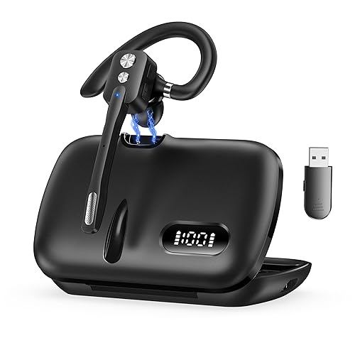 ICOMTOFIT Bluetooth Headset, Wireless Bluetooth Earpiece with Dual