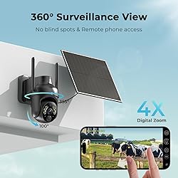 Tefrio No WiFi Security Camera with Built-in 4G LTE